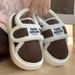 Retro Velcro All-inclusive Heel Cotton-padded Women's Autumn And Winter Cotton Slippers Indoor Home Non-slip Warm_voghion.com