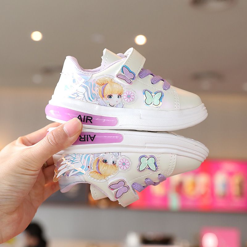 Mutter & Kinder Frühling und Herbst Neue Mädchen Casual Sport Schuhe Weiche Sohlen Rutschfeste Low-Top Turnschuhe Koreanische Version Kleine Weiße Schuhe Prinzessin Schuhe_voghion.com