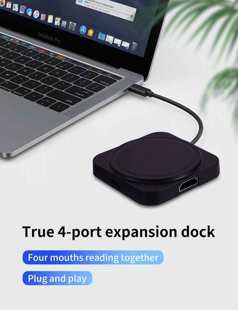 Hub USB 3.0 Um para quatro Hub multivelocidade para computador Divisor USB Expansor USB de 4 portas_voghion.com