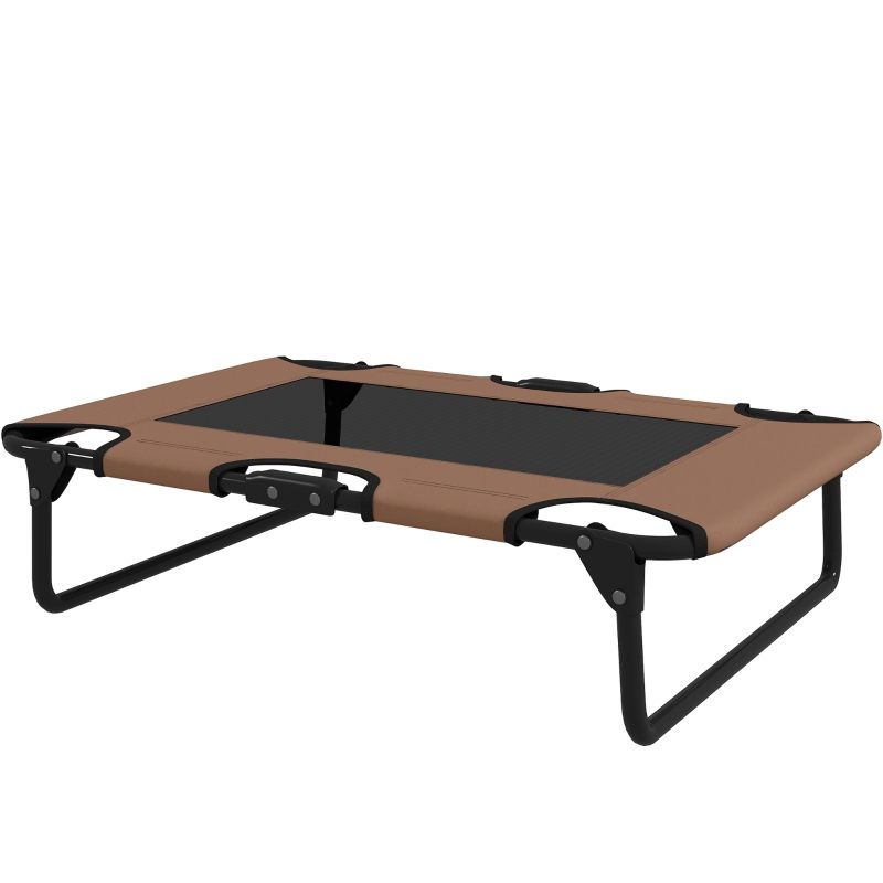 Erhöhtes Hundebett Klappbar Mit Netzdesign, 75x18cm, Kaffee_voghion.com