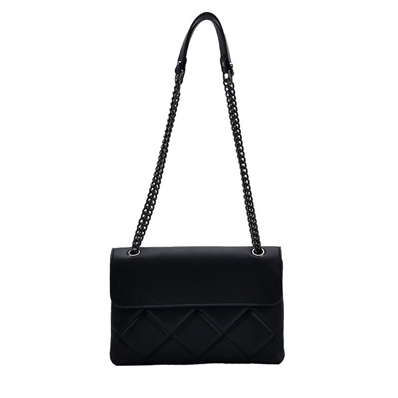 Borsa a tracolla con trama di alta qualità, borsa a tracolla con catena abbinata, borsa a tracolla semplice con catena abbinata, borsa a tracolla ..._voghion.com