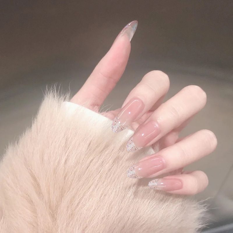 2020 New Long Style Stickers And Finished Product, Shining Powder, False Clips, Wearing Nail Clips S117_voghion.com