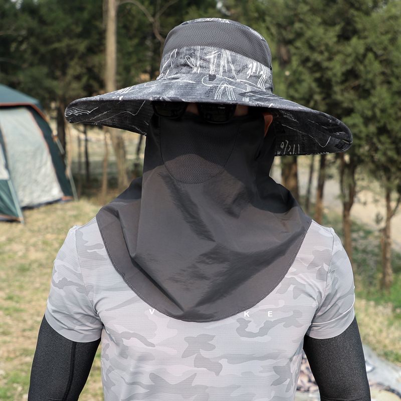Men's UPF 50+ Sun Hat With Full Face & Neck Protection - Wide Brim Design For Fishing & Outdoor Work (Summer Essential)​_voghion.com