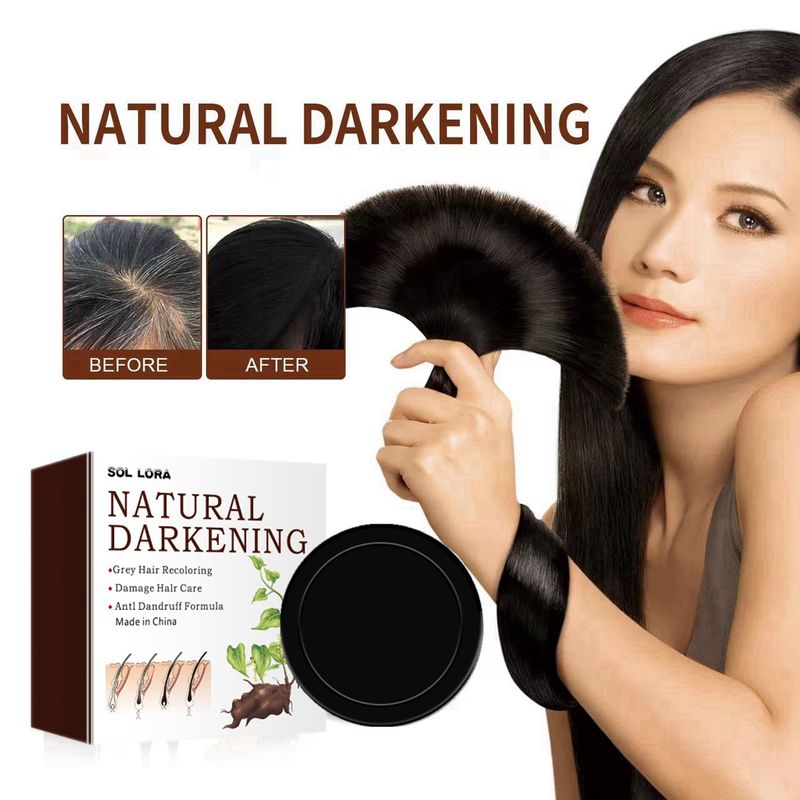 Shampoo SOL LORA Polygonum multiflorum essence para reparação de cabelos pretos naturais_voghion.com