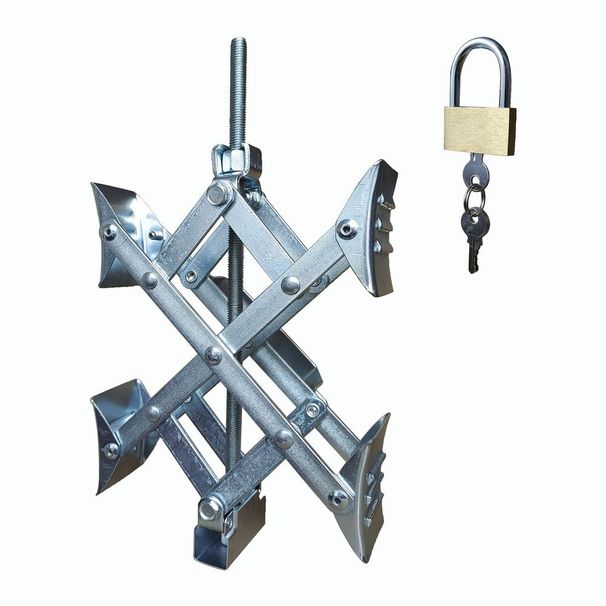 Wheel Stabilizer RV Tire Stabilizers X-Shaped Wheel Chock Stabilizer, For Campers Travel Trailers Trucks, Spaced 10.5inch Apart_voghion.com