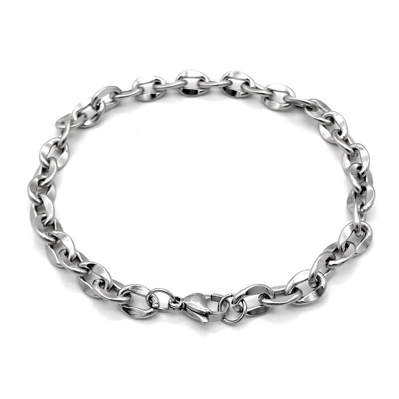 Titanium Steel Non-Fading Cuban Chain Bracelet Men's Trendy Hip-Hop Women's Ins Cold Style Simple Couple Jewelry_voghion.com