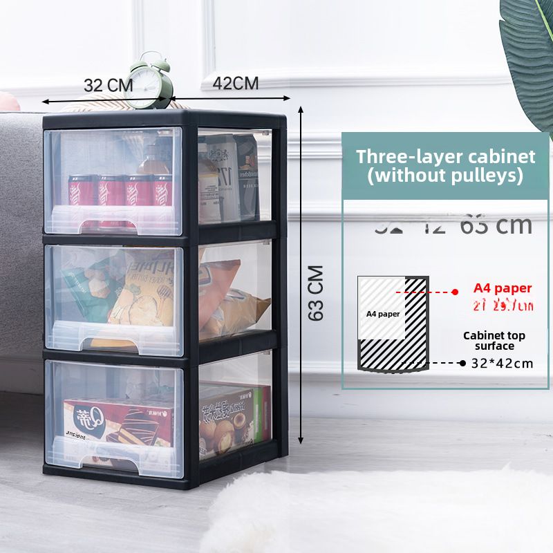 Buckle Storage Box Storage Cabinet Household Children's Wardrobe Snack Toy Cabinet Drawer Type Plastic Multi-Layer Storage Box_voghion.com