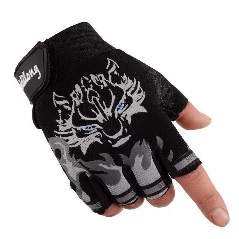 Cycling Seasonal Half All Finger Outdoor Sports Fitness Mountain Bike Motorcycle Anti slip Protection Breathable Gloves_voghion.com