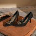 6685-16 Black Elegant Professional Commuting Goddess Style Thin Heel Metal Buckle Suede High Heels Women's Single Shoes_voghion.com