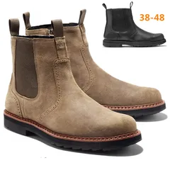 Wear resistant sleeve high top men's casual black business boots