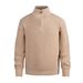 Herren-Strickpullover mit halbem Reißverschluss – Weicher und stylischer Pullover für Freizeit und Alltag (Schwarz, Beige, Khaki)_voghion.com