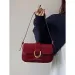 Borsa di alta gamma per donna in bordeaux con morsetto, borsa alla moda, borsa a tracolla sottobraccio, borsa a tracolla_voghion.com