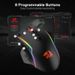 Redragon M810 Pro Wireless Gaming Mouse, 10000 DPI Wired Gamer W/ Rapid Fire Key, 8 Ro Buttons, Black/White Mouse_voghion.com