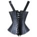 Gotescht Stil schwaarzt Lieder breet Schëllerriemen Palais sexy Lieder Shapewear Gürtel Diamant Schnalle Korsett_voghion.com
