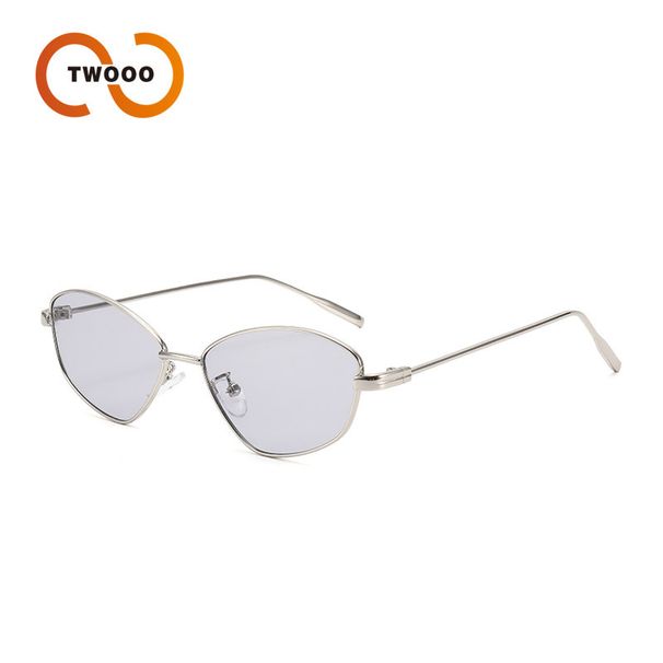 Two Circles Personalized Metal Cat Eye Frame Sunglasses Party Style Sunglasses T1278_voghion.com