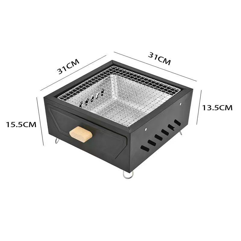 with Drawer, Indoor And Outdoor BBQ Grill, Home Camping Stove, Portable Tea Brewing Stove_voghion.com
