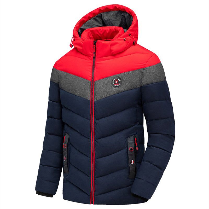 ​​Wende-Winterjacke mit abnehmbarem Kragen für Herren – Verdickter Parka mit Reißverschluss und zwei Taschen (Grün/Schwarz/Blau/Weiß/Gelb, S-5XL_voghion.com