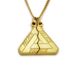 FOREVER BEST FRIENDS Triangular Half Split Fashion Men's And Women's Long Pendant Necklace_voghion.com