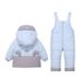 2025 Children's Down Jacket Infant Toddler 1-5 Years Old Boys And Girls New Winter Two-Piece Set Top + Overalls_voghion.com