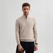 « Pull à col montant en maille torsadée pour homme - Pull zippé style classique pour l'automne et l'hiver »_voghion.com