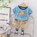 Jungen Sommer 2024 Neue Modische Baby Casual Rundhals Delphin Brief Kurzarm Zwei Stück Set_voghion.com