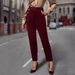 "Tailored Stretch Trousers With Button Accents – Slim-Fit Work Pants With Slant Pockets (Black/Navy/Khaki, S-XXL, Euro-US Office Chic)"_voghion.com