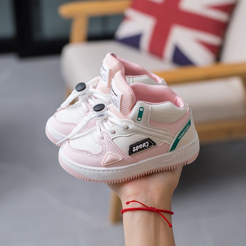 Kids' Sneakers Board Shoes Girls' Baby Shoes Boys' High Top Basketball Shoes Kindergarten Shoes_voghion.com