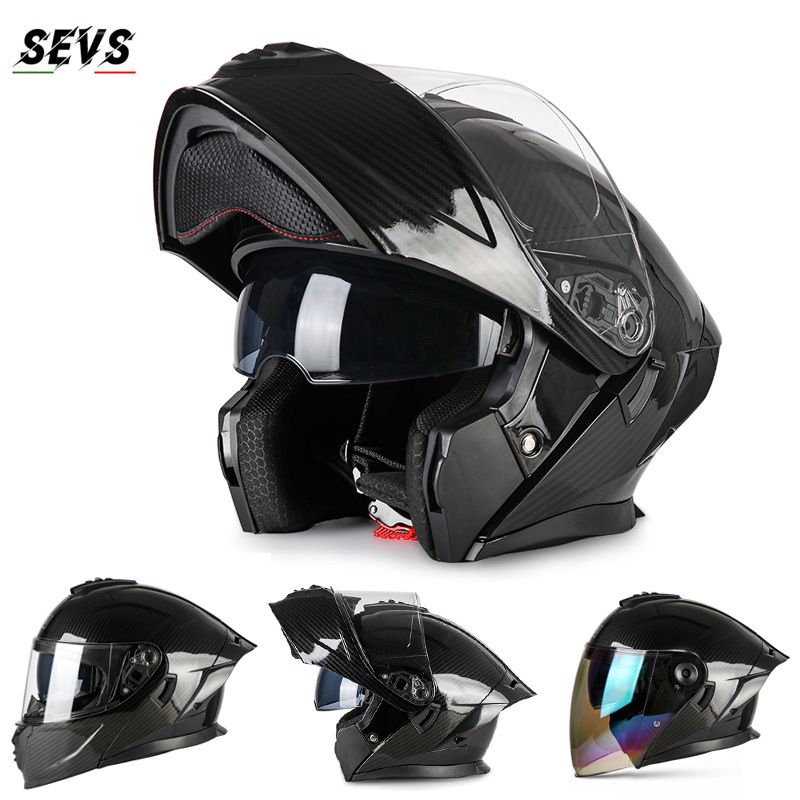 3C-Certified Modular Motorcycle Helmet With Dual Visor – Flip-Up Full Face & 3/4 Open Face Helmet For Men & Women_voghion.com