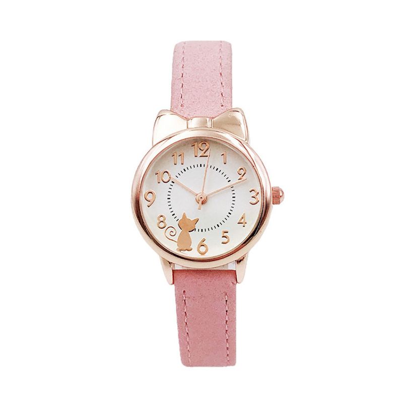 Montre électronique à quartz étanche pour enfants, édition coréenne, motif chat simple et mignon, pour filles_voghion.com