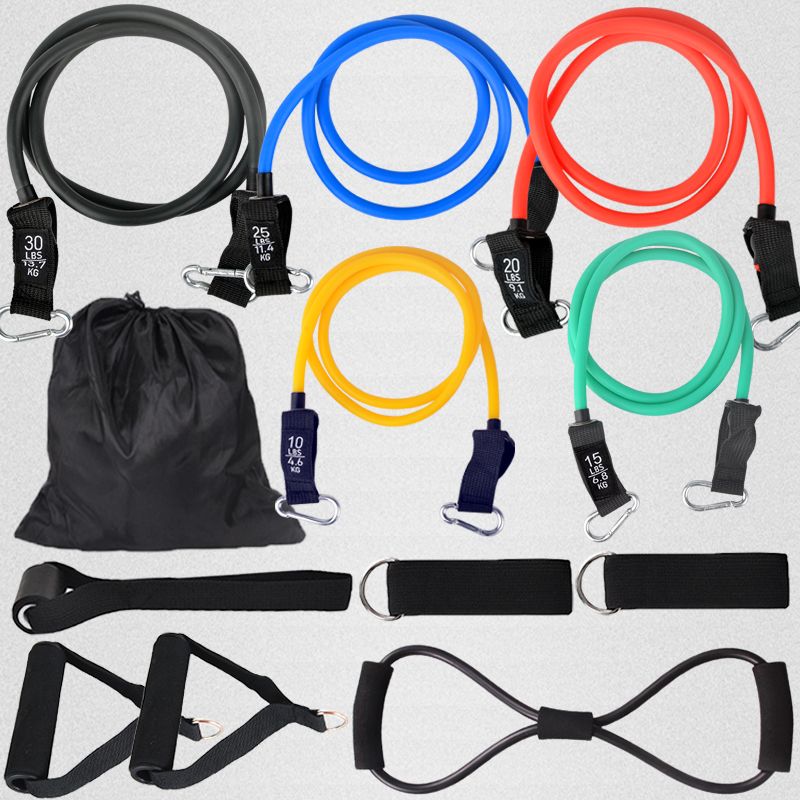 12 Stéck Resistenzbänner Set Bodybuilding Home Gym Ausrüstung Professionell Training Gewiicht Fitness Elastesch Gummi Bänner Expander_voghion.com