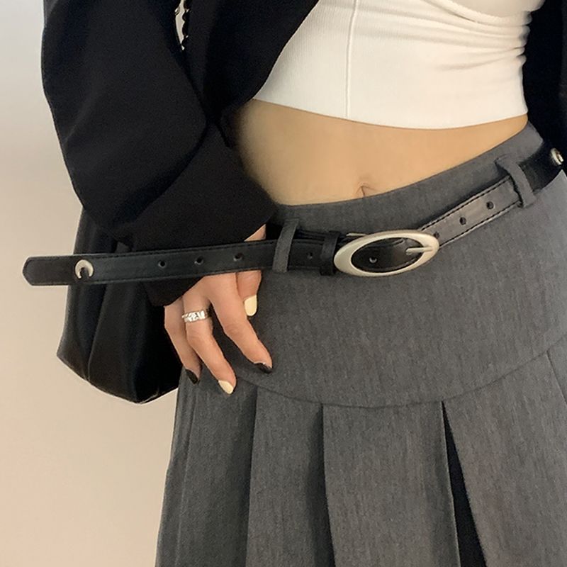 Cinturón femenino estilo nicho con diseño de luna desgastada retro_voghion.com