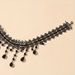 Women's Bold Black Crystal Choker - Unique Lace Collar Chain Torque Necklace_voghion.com