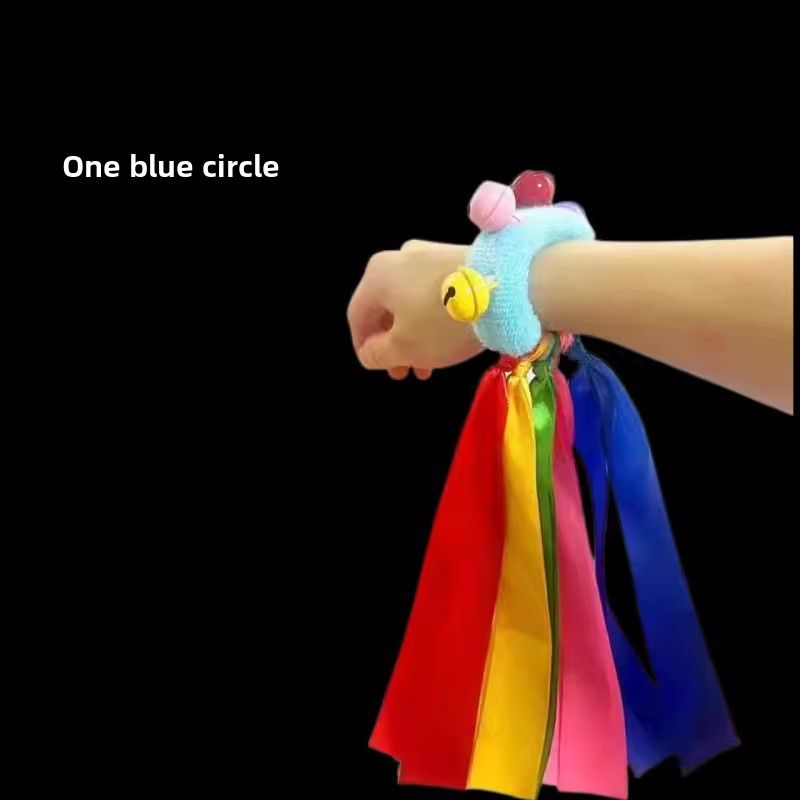 Exercices du matin Jeux d'instruments légers Admission Corde élastique Anneau Ruban pour enfants Cloche de poignet Accessoires de danse Performance_voghion.com