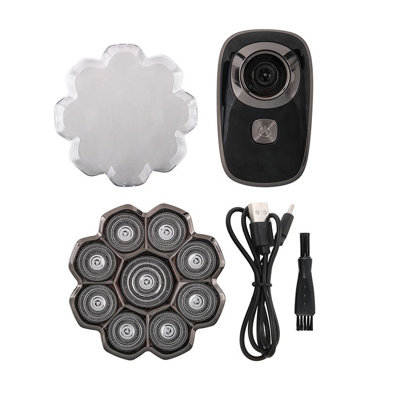 9D Magnetic Shaving System Electric Razor With Floating Heads, Waterproof Body Wash, LED Display & USB Charging For Men - RQ Series_voghion.com