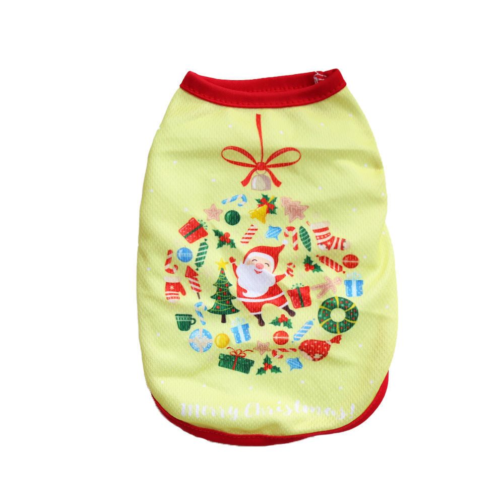 New Christmas Limited Edition Cat And Dog Clothes Vest For Pets Teddy Bichon Small Dogs Short Non-Shedding_voghion.com