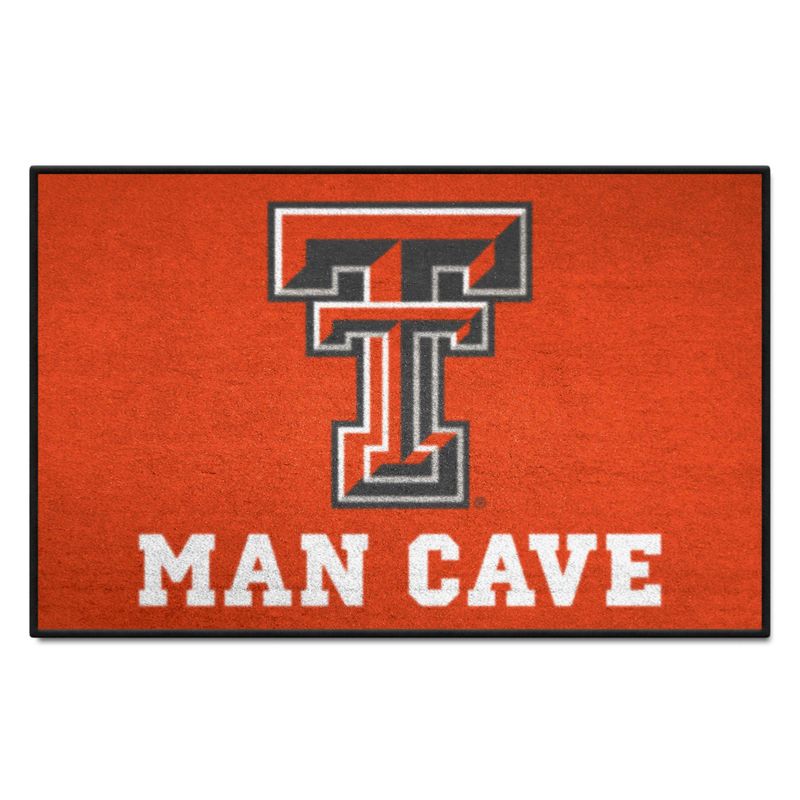 Texas Tech Man Cave Starter Rug 19"x30"_voghion.com
