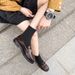 Scarpe in pelle piccola da donna giapponese retrò stile britannico 2024 nuovi calzini sottili Martin stivali primavera e autunno più stivali elastici in velluto_voghion.com