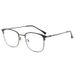Metal Casual Business Eyeglass Frame Eyebrow Non-Magnetic Titanium Alloy Myopia Anti-Blue Light Flat Glasses_voghion.com