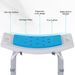 Homcom 6-Level Adjustable Curved Bath Stool Spa Shower Chair Non-Slip Design For The Elderly, Injured, & Pregnant Women_voghion.com