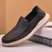 Voyage Voyage New Oil Wax Matte Soft Top Layer Cowhide Lace-up Lightweight Casual Comfortable Slip-on Driving Loafers Men's Leather_voghion.com