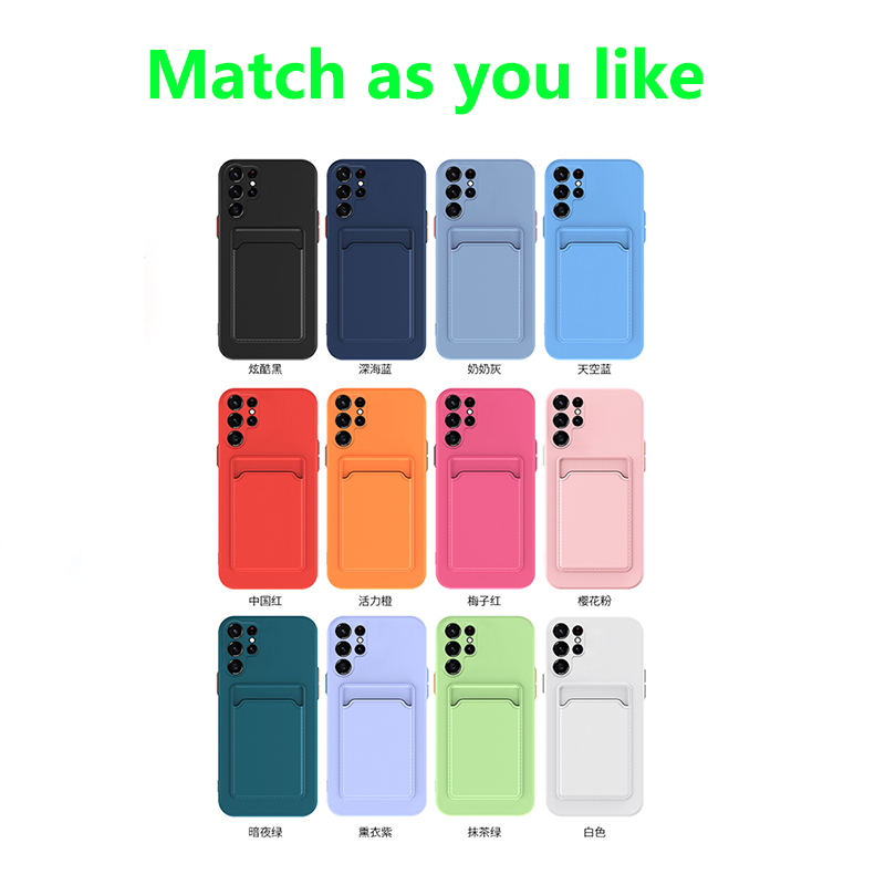 Étui portefeuille en Silicone souple avec porte-carte, pour Samsung S22 S21 S20 Ultra Plus A52 A32 A22 A12 A73 A53 A13 A33 A23 A71 A51 Fun_voghion.com