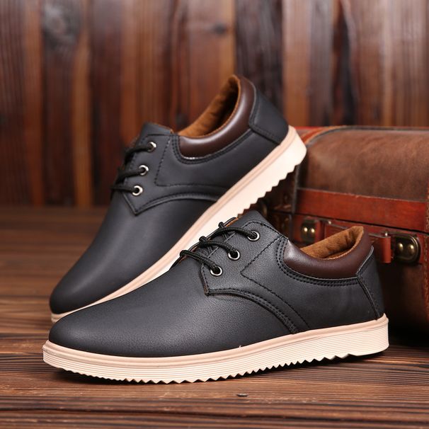 Unschlagbare Qualität Arbeitsschuhe Wasserdicht Und Rutschfest Big Toe Leder Arbeitskleidung Lässige Koreanische Version Herren Frühling Trendy Schuhe, Übergröße_voghion.com
