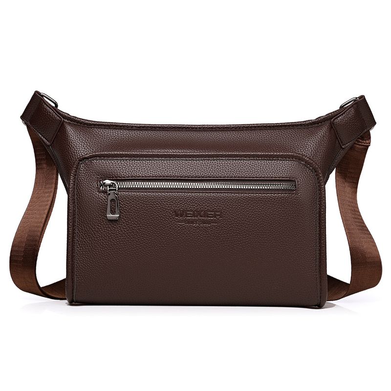 Einfache Messenger Bag High-End-Design Nischen-Umhängetasche Business Casual Große Kapazität Herren Brusttasche_voghion.com