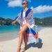 Women's Clothing Cotton Printed Cardigan Beach Skirt Bikini Shirt Swimsuit Outer Wear Sunscreen Clothing Seaside Holiday Skirt_voghion.com