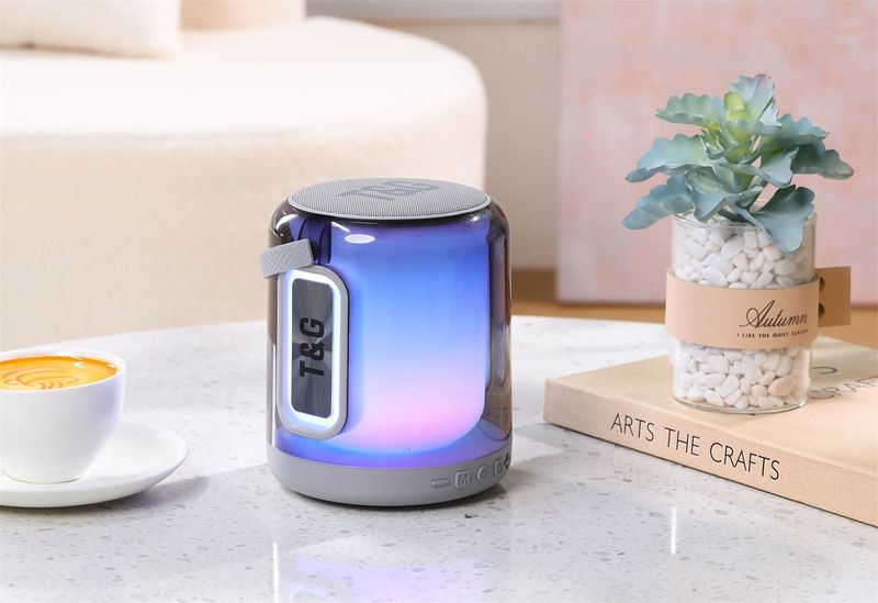 Głośnik bezprzewodowy Bluetooth TG376 z oświetleniem otoczenia, subwoofer o dużej głośności, przenośny komputer stacjonarny do użytku na zewnątrz_voghion.com