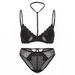 Damen Dessous Sexy Unterwäsche Dünne Neckholder Love Mesh Bestickte Unterwäsche Kleine Brust Große Push-Up-BH-Set_voghion.com