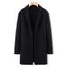 Men's Long Wool Blend Double-Faced Overcoat With Notched Lapel - Plus Size Business Casual Winter Coat In Black & Charcoal Grey_voghion.com