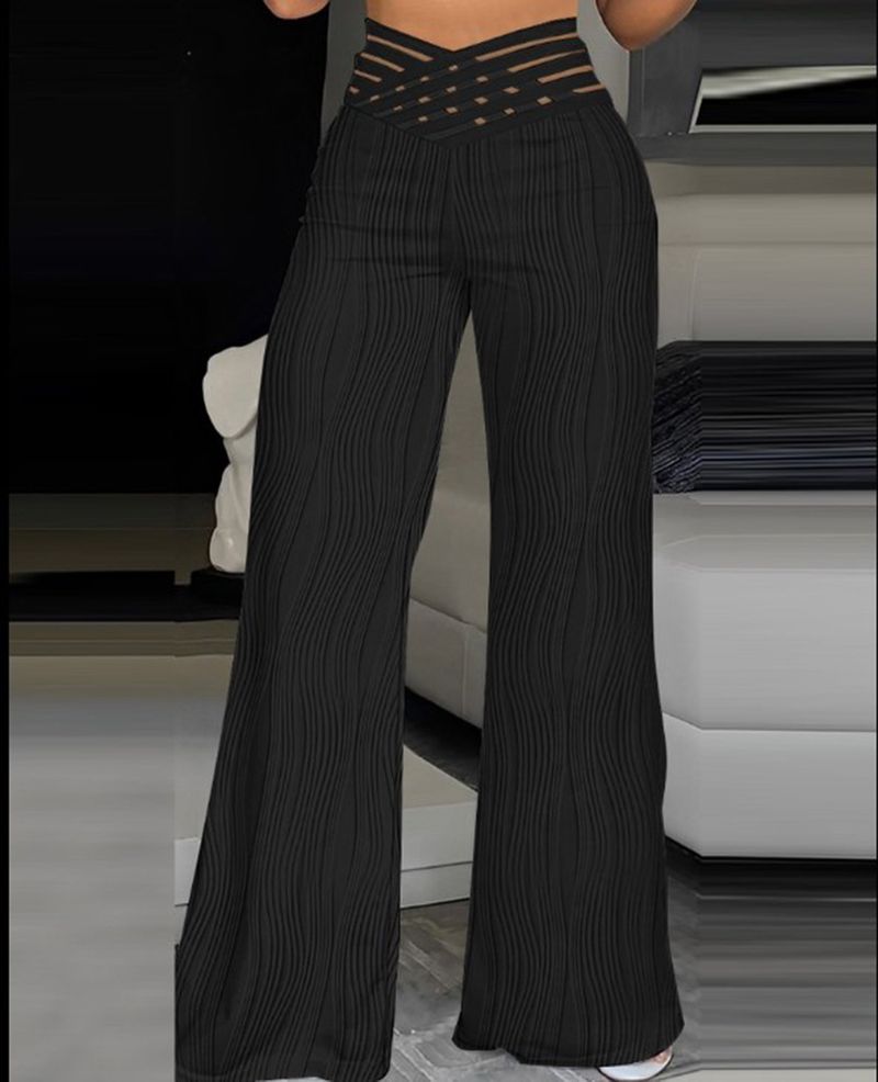 Pantaloni micro-elasticizzati in tessuto jacquard elasticizzato da donna_voghion.com
