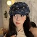 Korean version fringed star denim beret for women's summer 2024 new forward versatile casual niche newsboy hat_voghion.com