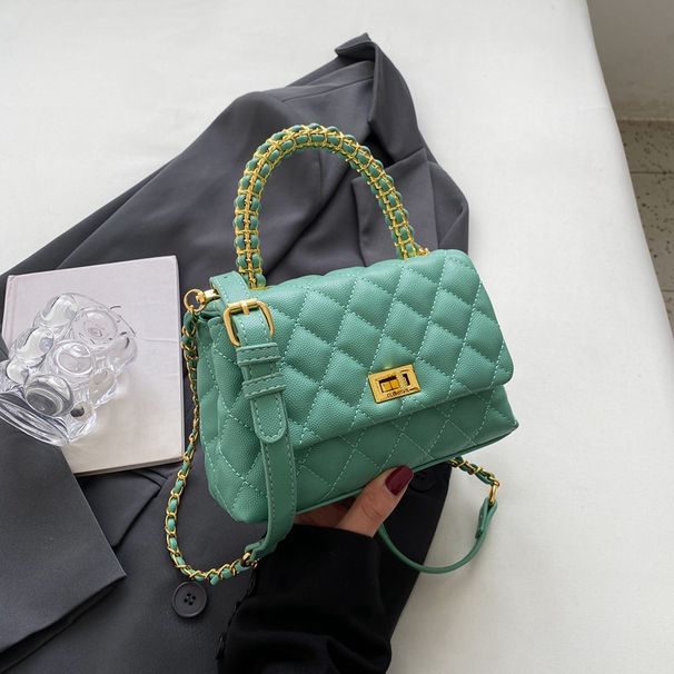 Luksuriøs dameveske 2024 ny sommer allsidig nisjedesign crossbody-veske diamantkjede håndveske liten firkantet veske_voghion.com